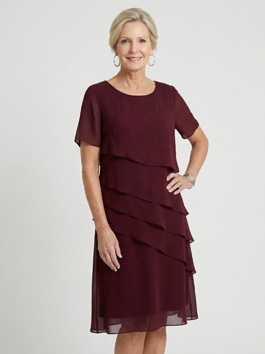 Sophia | Vestido a la rodilla con contorno suave