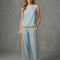 Isabel | Conjunto de top sin mangas y pantalones de pierna ancha con contraste