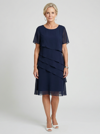 Sophia | Vestido a la rodilla con contorno suave