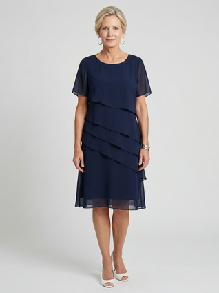 Sophia | Vestido a la rodilla con contorno suave