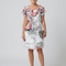 Avery | Vestido floral de largo a la rodilla con diseño limpio