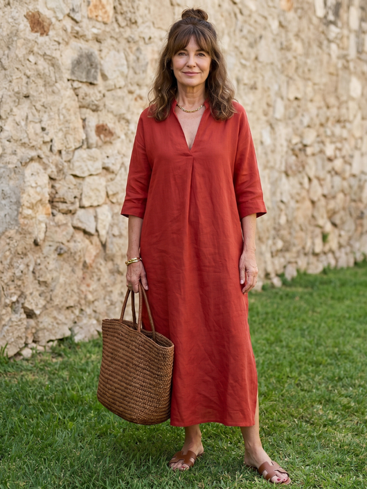 Estrella | Vestido midi de silueta recta y relajada