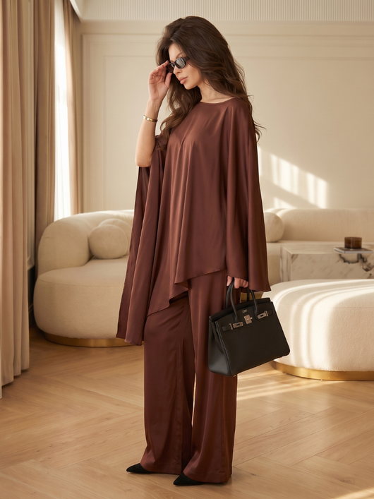 Sara | Conjunto de túnica fluida y pantalón de pierna ancha