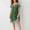 Dafne | Vestido corto de manga corta con borde floral