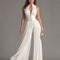 Zakira | Mono plisado de cuello halter con pierna ancha