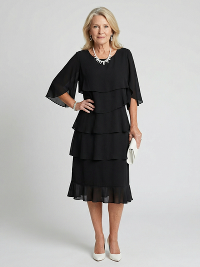 Emma | Vestido midi con capas escalonadas