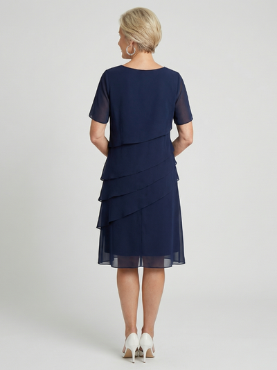 Sophia | Vestido a la rodilla con contorno suave