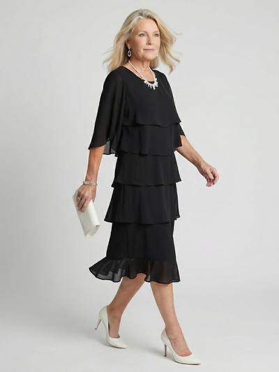 Emma | Vestido midi con capas escalonadas
