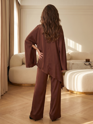 Sara | Conjunto de túnica fluida y pantalón de pierna ancha