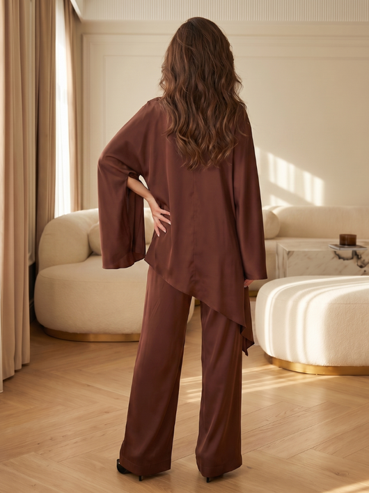 Sara | Conjunto de túnica fluida y pantalón de pierna ancha