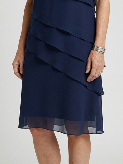 Sophia | Vestido a la rodilla con contorno suave