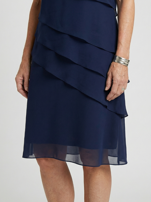 Sophia | Vestido a la rodilla con contorno suave