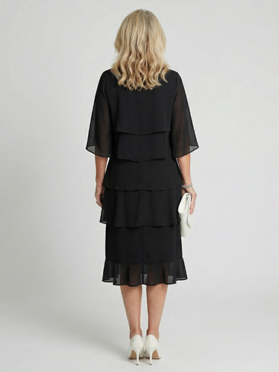 Emma | Vestido midi con capas escalonadas
