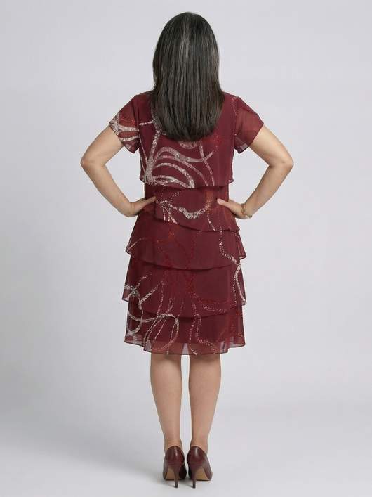 Ella | Vestido abstracto de longitud a la rodilla