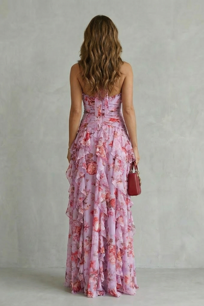 Bella | Vestido largo con cuello halter