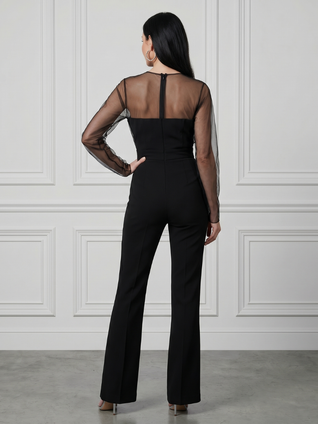 Olga | Mono con corpiño entallado y piernas acampanadas