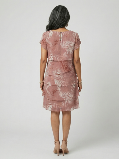 Abigail | Vestido suave con motivo en capas a la rodilla