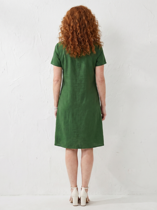 Dafne | Vestido corto de manga corta con borde floral