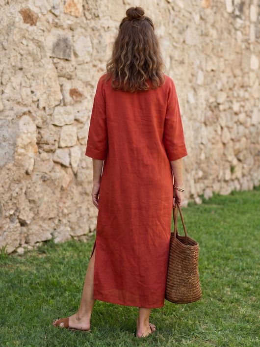Estrella | Vestido midi de silueta recta y relajada