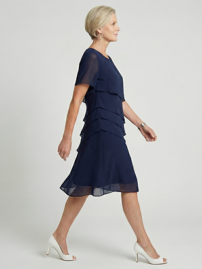 Sophia | Vestido a la rodilla con contorno suave