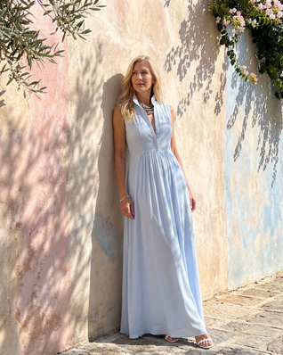 Virelia | Mono sin mangas con cuello, caída fluida y pierna ancha