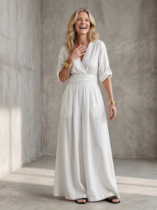 Concha | Mono de pierna ancha con frente cruzado