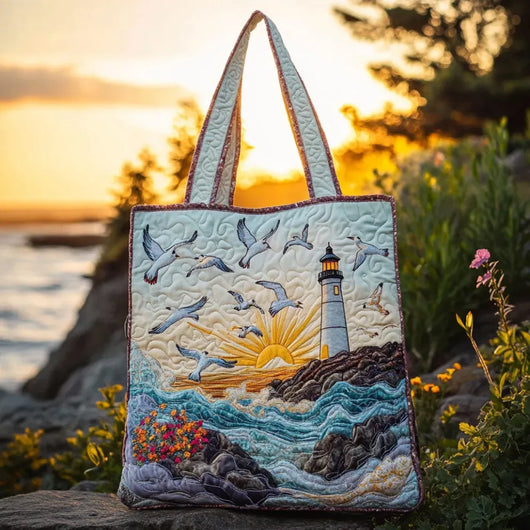 Luz de la playa | Bolso tote acolchado hecho a mano
