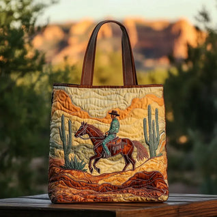 Jinete del Desierto | Bolso tote acolchado hecho a mano