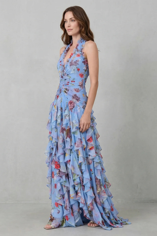 Bella | Vestido largo con cuello halter