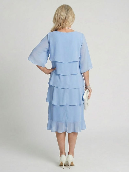Emma | Vestido midi con capas escalonadas