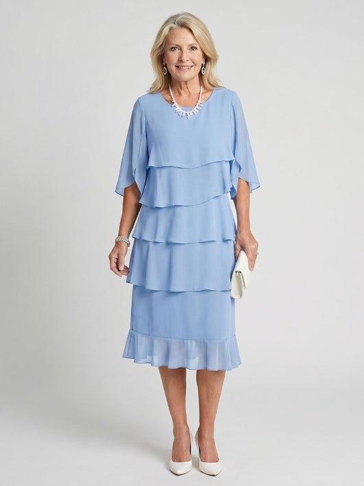Emma | Vestido midi con capas escalonadas
