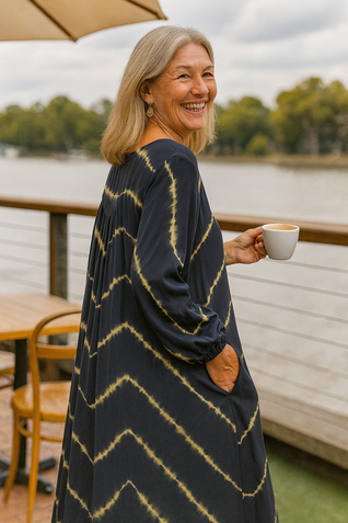 Selora | Vestido Boho a Rayas Cómodo - Amigable para la barriga