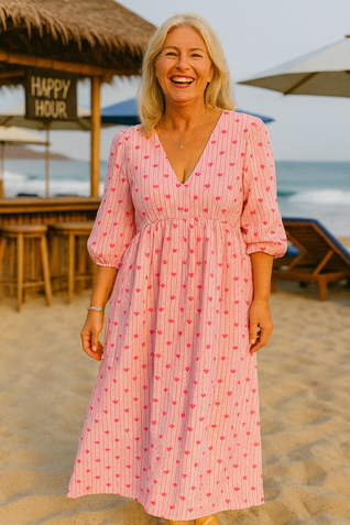 Amelia | Vestido Maxi Heartflow – Donde la comodidad se encuentra con la confianza