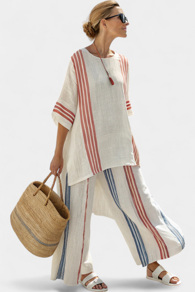 Azalea | Conjunto Elegante a Rayas