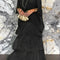 Nora Vestido de capas - negro