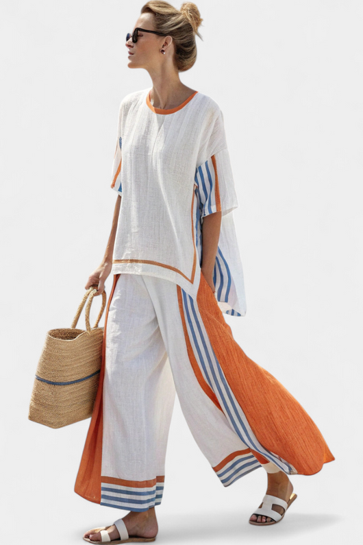 Azalea | Conjunto Elegante a Rayas