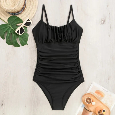 Leona | Tu elegante monokini de control del abdomen en negro