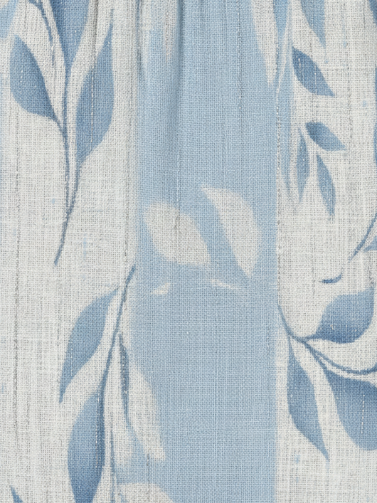 Soleada | Vestido midi sin mangas con estampado de hojas azules
