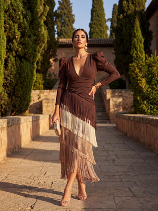 Vestido Ronda Flecos