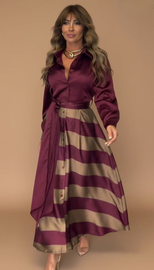 Mila | Vestido maxi a rayas