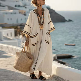 Elegant María - Vestido largo de playa para un look veraniego con estilo