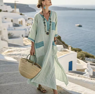 Elegant María - Vestido largo de playa para un look veraniego con estilo